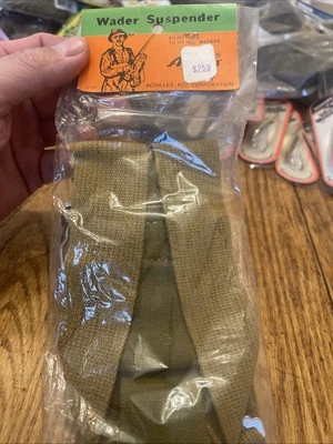 Achilles KCI Fishing Wader Suspenders-canvas Metal  - Adjustable-NOS Japan - Image 1 of 4