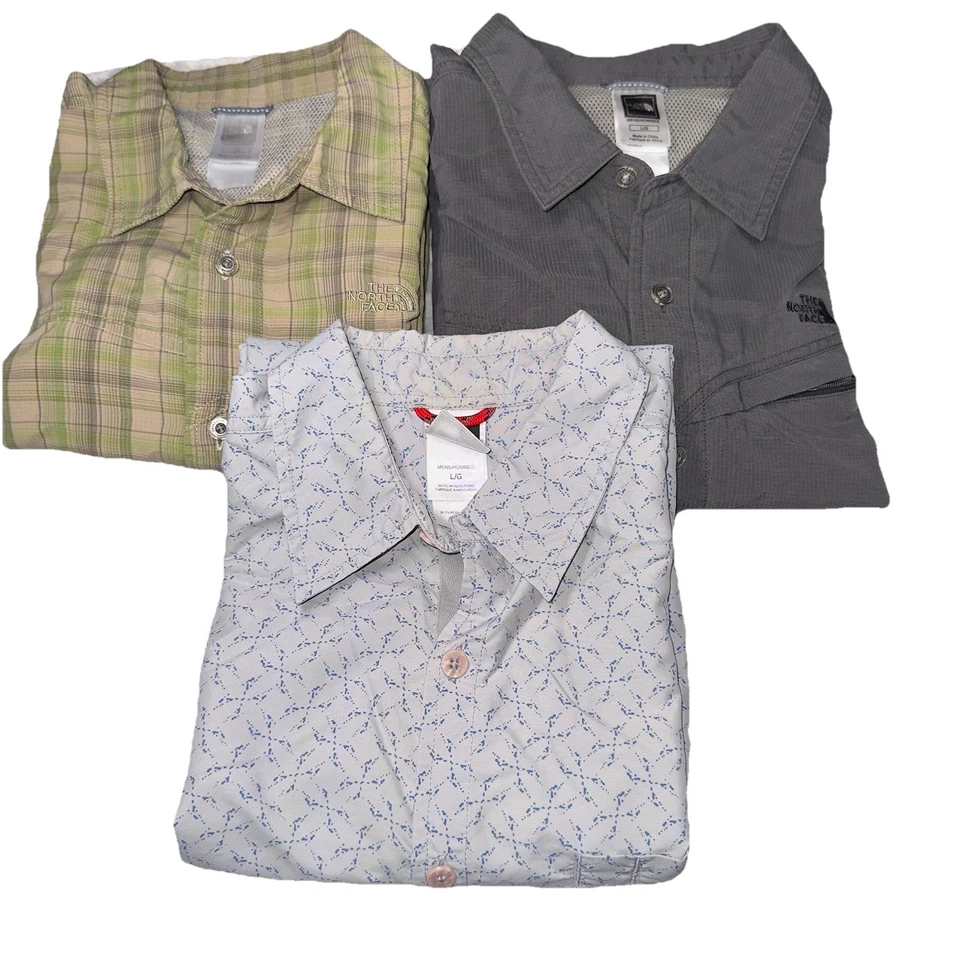 Lot Of 3 Mens The North Face Long Sleeve Shirts Button Down Casual Hiking - Image 1 of 4