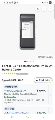 Control remoto táctil Heat N Glo y Heatilator IntelliFire Foto 1 de 4