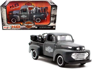 1:24 1948 Ford F-1 Pickup & 1942 Harley-Davidson WLA Flathead Motorbike - Maisto - Picture 1 of 3