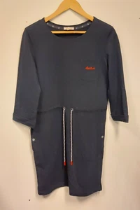 Barbour 'Deepsea' Drawstring Waist Navy Blue Dress - UK 10 - Picture 1 of 9