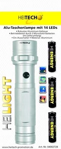 Linterna De Aluminio Con 14 LEDs En Plata Carcasa De Aluminio Robusta - Imagen 1 de 1