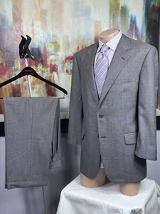 Brooks Brothers 1818 Madison Herren grau Birdseye 2-teiliger Anzug 42R Hose 34/30 neu ohne Etikett - Bild 1 von 16