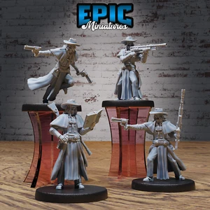 Holy Gunslinger - Fantasy Wild West - Figura Wargaming Miniatura 28mm D&D - Imagen 1 de 6