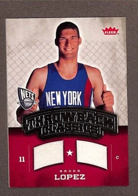 2008-09 Fleer Throwback Classics Memorabilia #NBA-BL Brook Lopez Rookie - Image 1 of 2