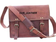 18" Men's Best Leather Handbag Briefcase Laptop Messenger Bag Utility