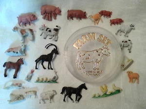 21er Set Bauernhoftiere aus Kunststoff mit Box - Bild 1 von 7