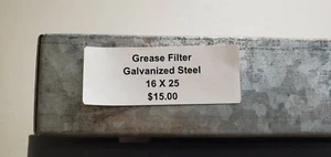 Entstörsystem Haube verzinkter Stahl Fettfilter 16" x 25" BRANDNEU - Bild 1 von 2