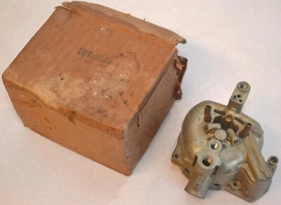 NOS 1954 Mercury Holley Carburetor Main Body & Plugs Assembly, EBY-9512-A - Image 1 of 4