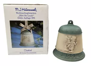M.J. Hummel Christmas Bell “Hear Ye, Hear Ye” 1991 3rd Edition W. Germany Goebel - Picture 1 of 12