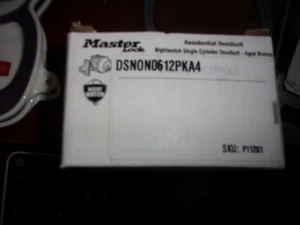 MASTER LOCK RESIDENTIAL DEADBOLT DSNONO612PKA4 - Picture 1 of 2