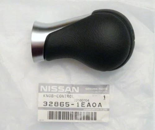 Perilla de cambio de cuero negro genuino Nissan Z34 370Z 6MT 32865-1EA0A Foto 1 de 1