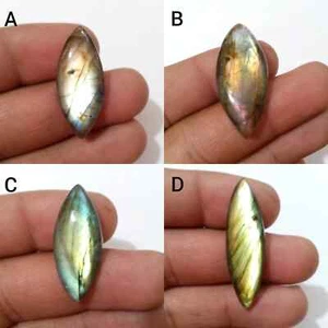 Top Multi Fire Labradorite Cabochon Marquise Shape Loose Gemstone Making Jewelry - Picture 1 of 13