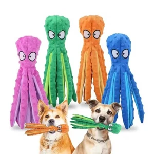 Hem & Boo No Stuff Octopus Squeaky/Crinkly Dog Toy - Picture 1 of 5