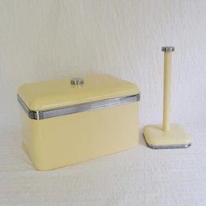 Swan Retro Cream Bread Bin & Kitchen Roll Holder, Vintage Style Kitchen Storage - Picture 1 of 17