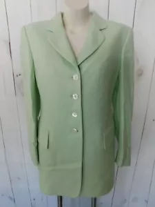 Escada Magaretha Ley Pastell neuwertig grün Kaschmir Seidenmantel - Größe 38 - Bild 1 von 5