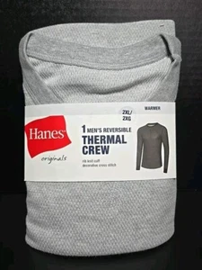 Hanes Reversible 2XL Long Sleeve Thermal Crew - Picture 1 of 2