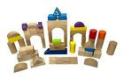 Hape Kid's Toddler 54 Piece Build Up and Away Wooden Blocks Toy Set Switzerland