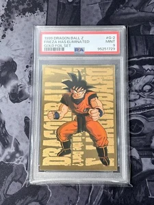PSA 9 1999 Dragon Ball Z Goku POP 1 fregio ha eliminato il set di lamina d'oro - Foto 1 di 1