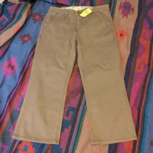 LEVI’S TAB TWILLS CHINO Trousers Sz 10 32/24 Brown Olive Green  - Picture 1 of 12