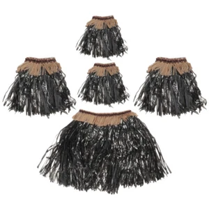 5 Pezzi Gonna Erba Tuta Donna Costume Hawaiano Luau Party Outfit - Foto 1 di 12