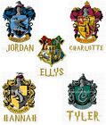 HARRY POTTER HOUSE BADGE AND NAME EDIBLE ICING CAKE IMAGES / UNCUT OR  PRE-CUT