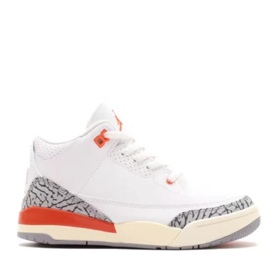 [FQ9174-121] Air Jordan 3 Retro Pre School Georgia Peach Sneakers *NEW* - Image 1 of 4