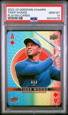 2022 UD Goodwin Champions Tiger Woods Playing Cards Insert Card!  PSA 10!