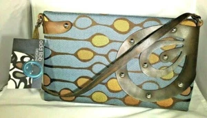 Borsa a mano Add Libb Designs Biloba convertibile pochette blu pop borsa aperta nuova con etichette - Foto 1 di 6