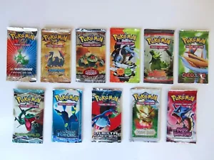 Pokemon Vintage Empty Booster Wrappers from 11 different EX series 2003 - 2006 - Picture 1 of 7