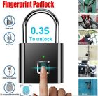 Rechargeable Smart Fingerprint Lock Anti Theft Keyless Padlock Security DoorLock