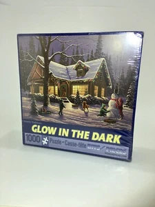Glow in the Dark Jigsaw Puzzle Winter Scene Bits & Pieces Unused Sealed 1000 pc - Picture 1 of 2