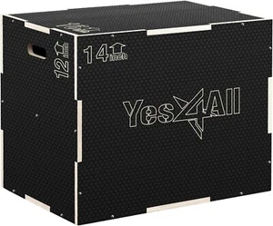 Yes4All 3 in 1 Non-Slip Wooden Plyo Box, Plyometric Box for Home Gym and Outdoor - Picture 1 of 8