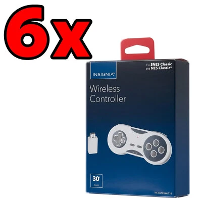 Wholesale Lot of 6x Insignia Wireless Controller for Nintendo NES & SNES Classic - Image 1 of 4