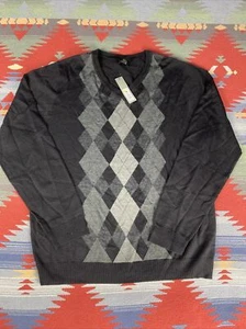 Apt 9 Argyle Wool V Neck Sweater Mens sz 2XL New W Tags - Picture 1 of 5