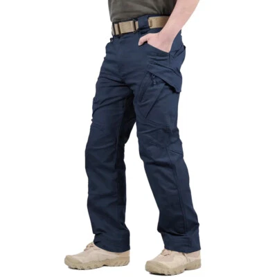 Men's Tactical Pants Water Resistant Ripstop Cargo Pants Lightweight Hiking Work - Image 1 of 4