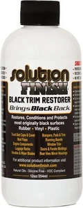 Solution Finish Plastic & Vinyl Restorer 350ml Black 12oz 1 x Free Applicator - Picture 1 of 6