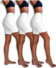 Sexy Basics Slip Shorts | 3-Pack Bike Shorts | Semi-Sheer Cotton Spandex Stretch