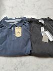 NWT Tommy Bahama Lot BLUE Long-Sleeve Polo (spot) &amp; Reversible T Shirt Men?s XL