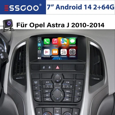 2+64G Für Opel Astra J 2009-2014 Android 14 Autoradio Apple Carplay Navi RDS KAM - Bild 1 von 4