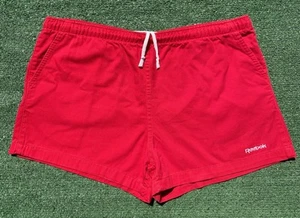 Vintage 80’s Reebok Sport Red Cotton Short Shorts Men’s Size Large USA Made - Picture 1 of 8