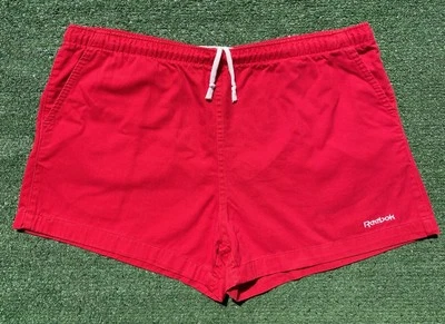 Pantalones Cortos Vintage 80’s Reebok Sport Rojo Algodón Para Hombre Talla Grande Hechos en EE. UU. Foto 1 de 4