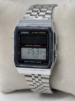 Vintage Casio Alarm Chrono Batteryless AL-180 Japan Made Men's digital Watch 668 - Image 1 of 4
