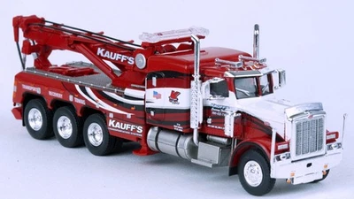 Camión de remolque Brekina 1973 Peterbilt 359 rojo/blanco Kauff's #86275 escala HO 1/87 Foto 1 de 4