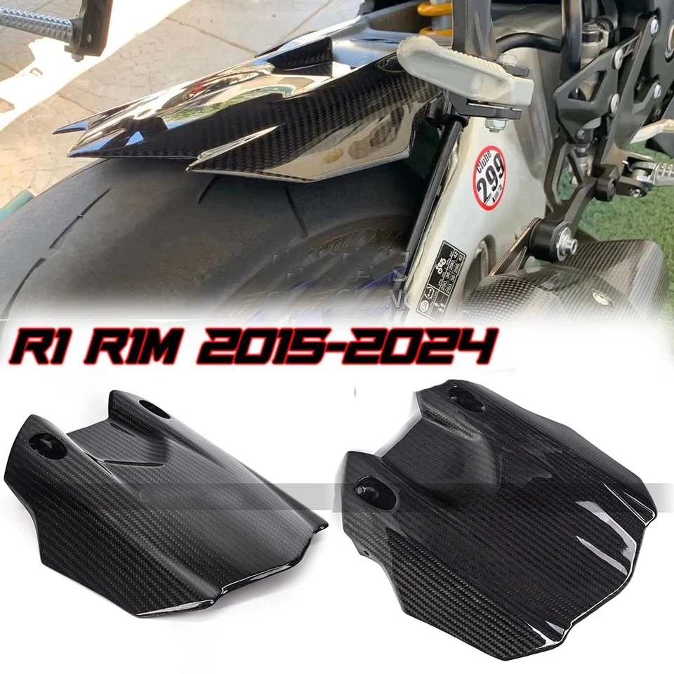 Real Full Carbon Fiber Rear Fender Hugger For Yamaha YZF-R1/R1M 2015-2025 Foto 1 de 4