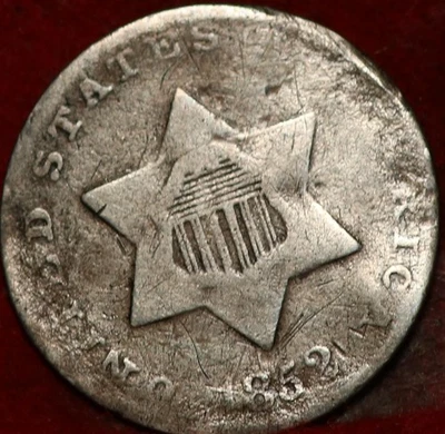 1852 Philadelphia Mint Silver Three Cent Coin - Image 1 of 2