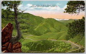 Vintage Postkarte Denver Mountain Parks Bear Creek Canon Colorado CO Leinen UNP - Bild 1 von 2