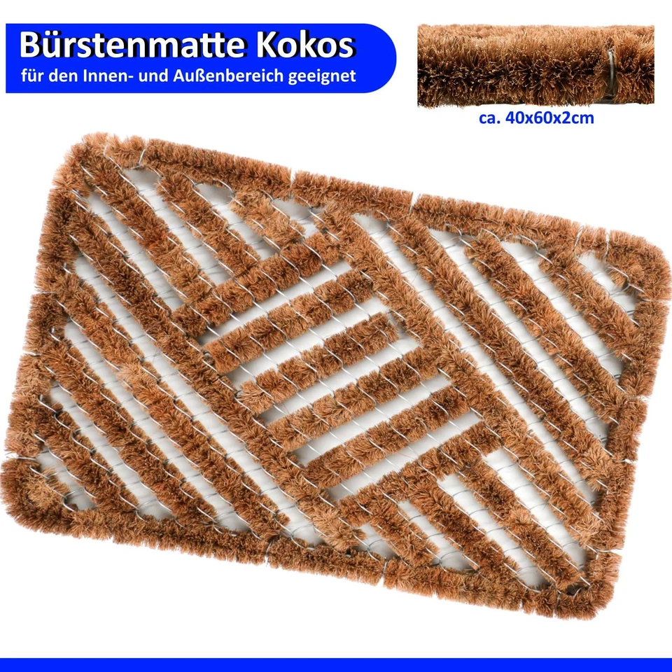 Fußmatte Kokosmatte Türmatte Bürstenmatte 40x60cm Fußabtreter Türvorleger braun - Bild 1 von 1