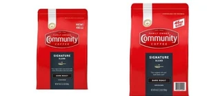 2 NUOVI SACCHETTI DA 46 OZ Community Coffee Signature Mix audaci tostatura scura macinati - Foto 1 di 1