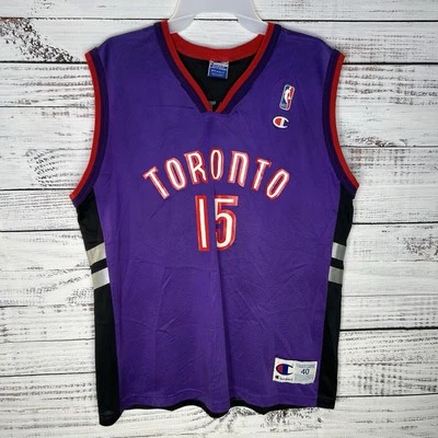 Camiseta de colección campeón Vince Carter #15 Toronto Raptors dos tonos NBA talla 40 Foto 1 de 4
